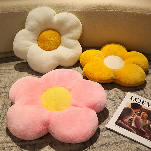 Daisy Sofa Pillow Instagram Style Cute Flowers Irregular Bay Window Cushion Sunflower Seat Cushion Office Wholesale
