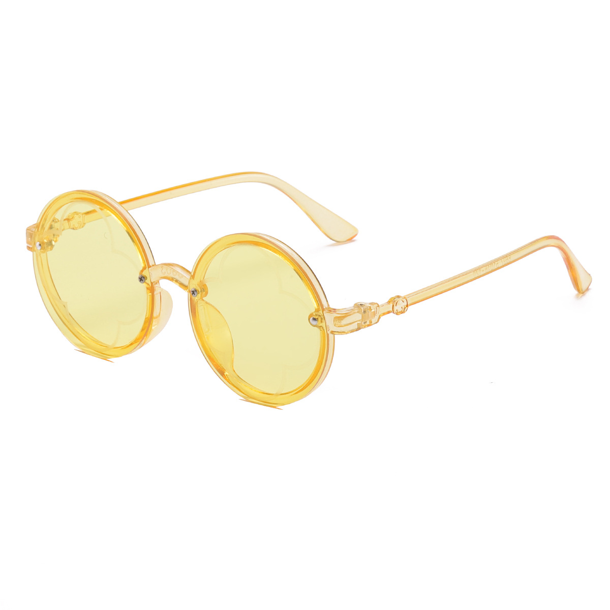 2021 gafas de juego de estilo coreano mismo estilo gafas de sol para niños personalidad de la moda transfronteriza gafas de marco redondo gafas de sol de trébol