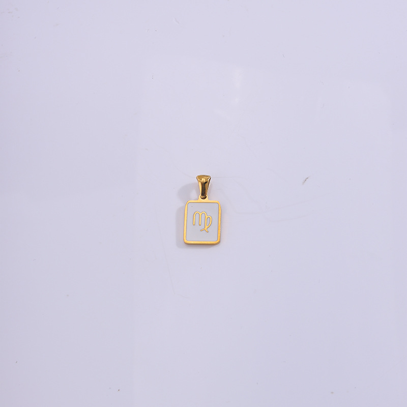 Acero de titanio transfronterizo simple 12 colgante de collar constelación mujeres Europa y América 18K universal conchas constelación colgante accesorios