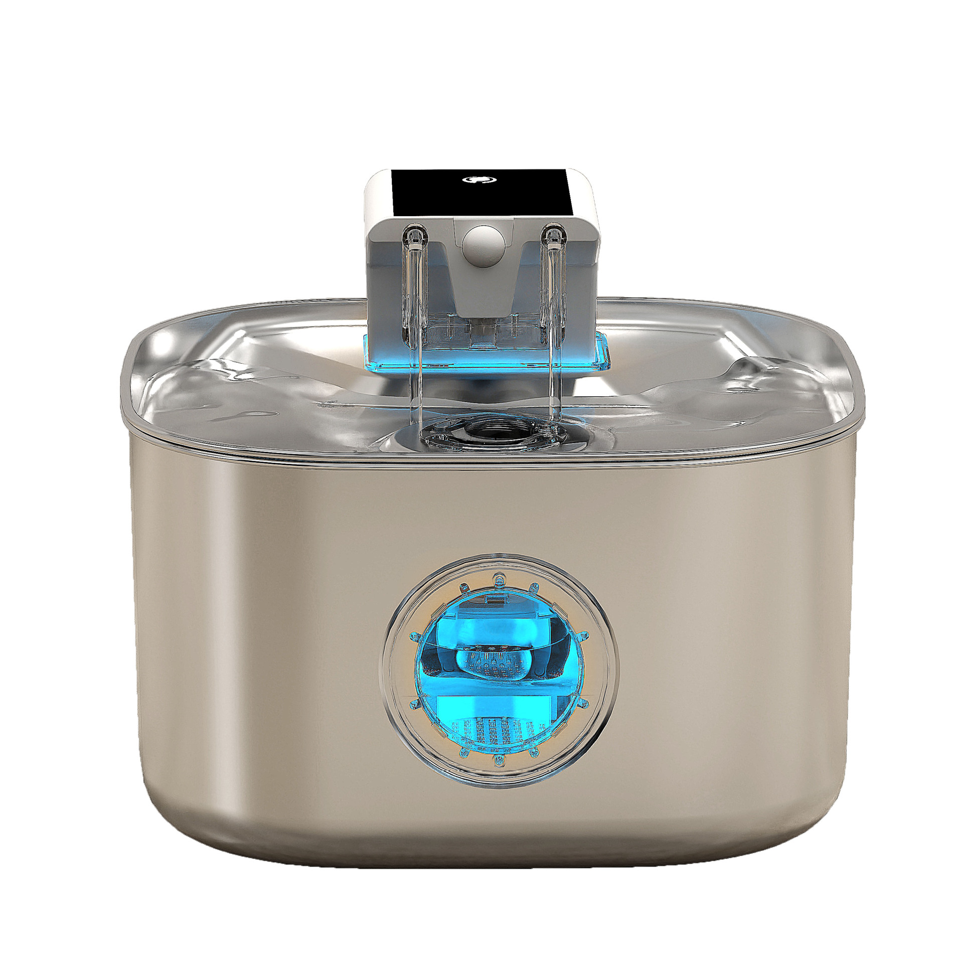 Bebedor de agua de inducción inalámbrica para mascotas 304 acero inoxidable 3.2L bebedor de agua para gatos no enchufado nuevo producto transfronterizo image 6