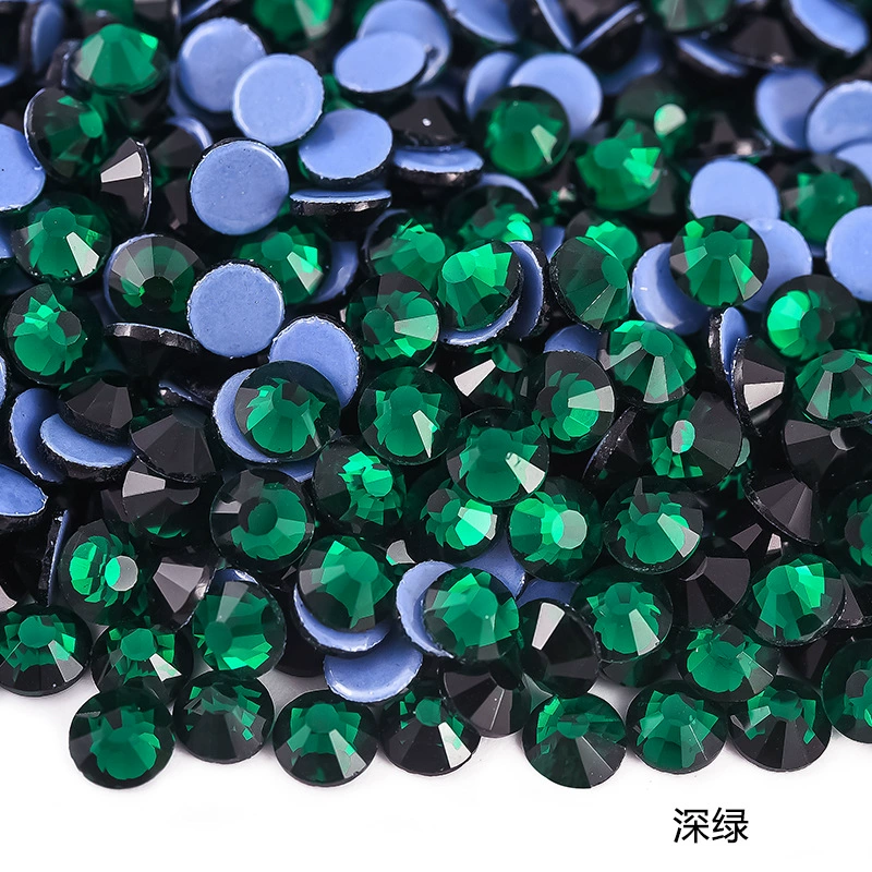 Hot‑fix rhinestones SS3–SS30, glass crystal round flat‑back, 1440 pcs per pack (hot‑melt)