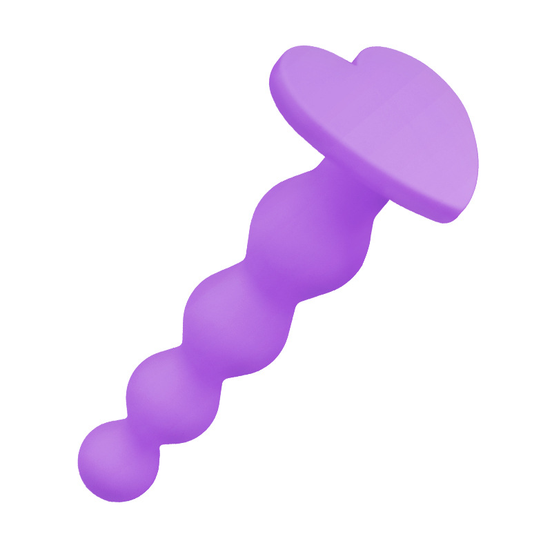 Silicone Anal Beads Plug, Black Manual-Control Adult Toy, 150 mm Body — detail image 15