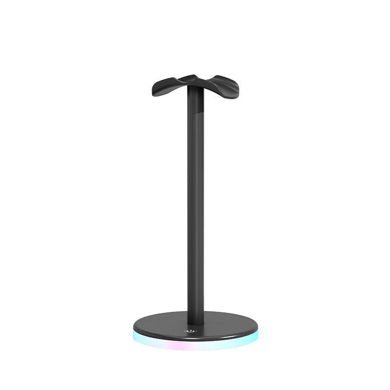 イヤホンスタンド 8種類のRGBカラフルライト効果 タッチ操作収納ラック ロゴ追加可能 LEDデジタルカラフルライト効果|undefined