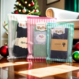EVA striped children's clothing zipper bag underwear underwear scarf bra self-sealing swimsuit swimsuit plastic transparent fixed