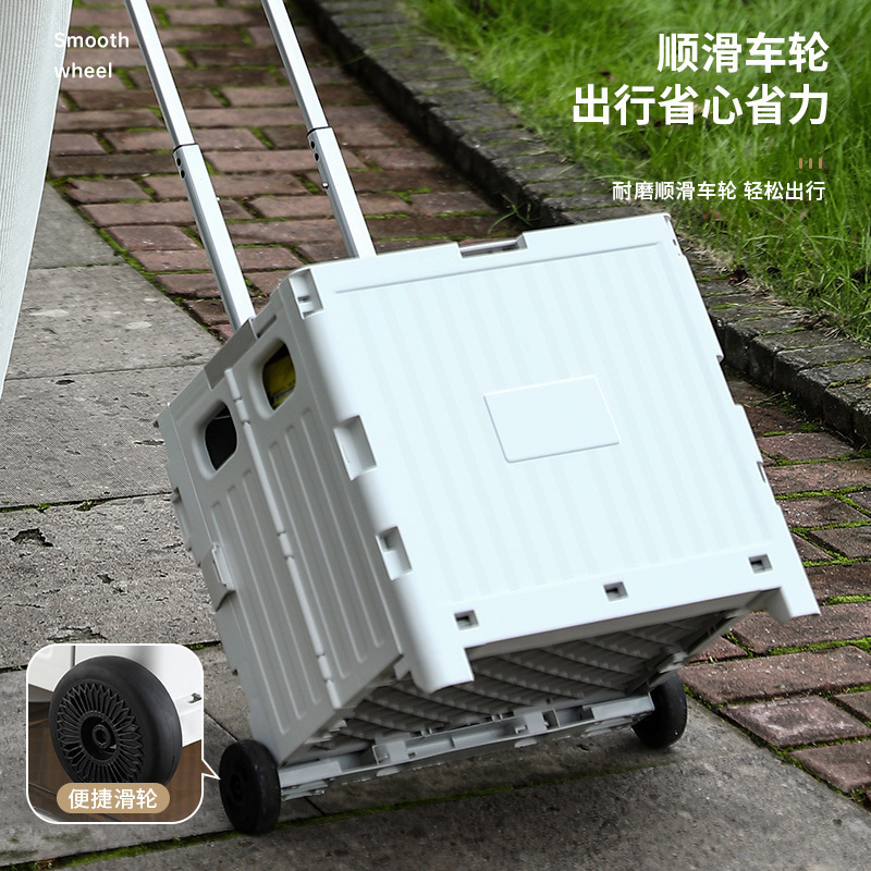 Folding Mini Portable Shopping Cart for Home Use and Camping