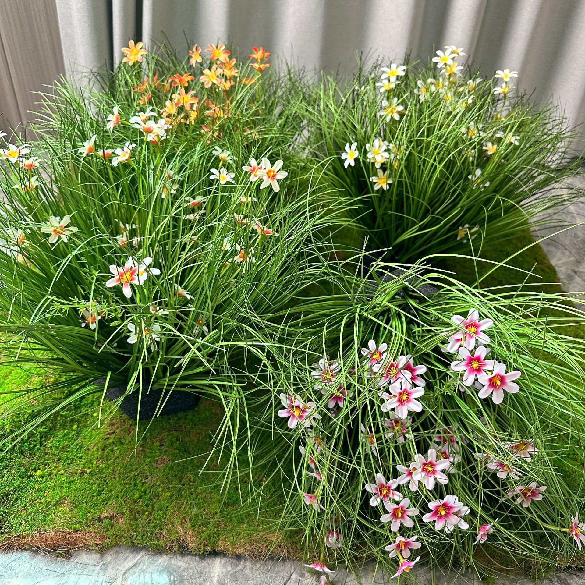 Simulación de hierba de junco Simulación de plantas verdes Sala de estar Decoración de ventana Pajar falso Arco de junco Accesorios de fotografía Paisaje del hogar