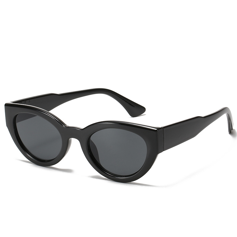 Nueva moda nacional retro ojo de gato gafas de sol hombres y mujeres UV400 color claro Comercio exterior tiktok Internet celebridad gafas de sol suministro directo de fábrica