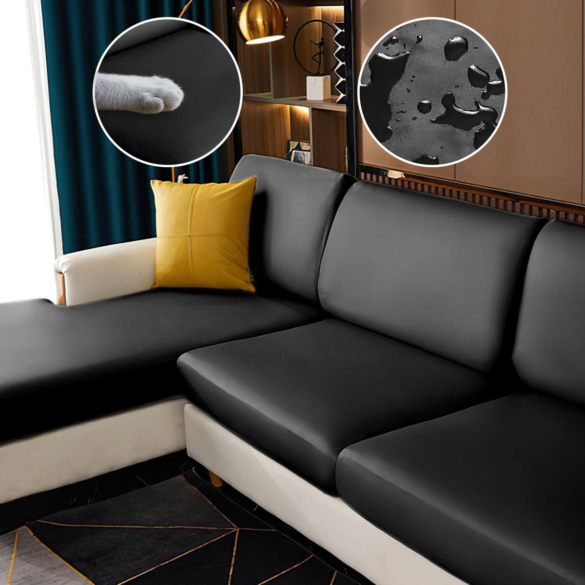 Funda de cojín de sofá impermeable de PU de cuero elástico transfronterizo de Amazon Funda de sofá universal con todo incluido Funda de sofá en stock