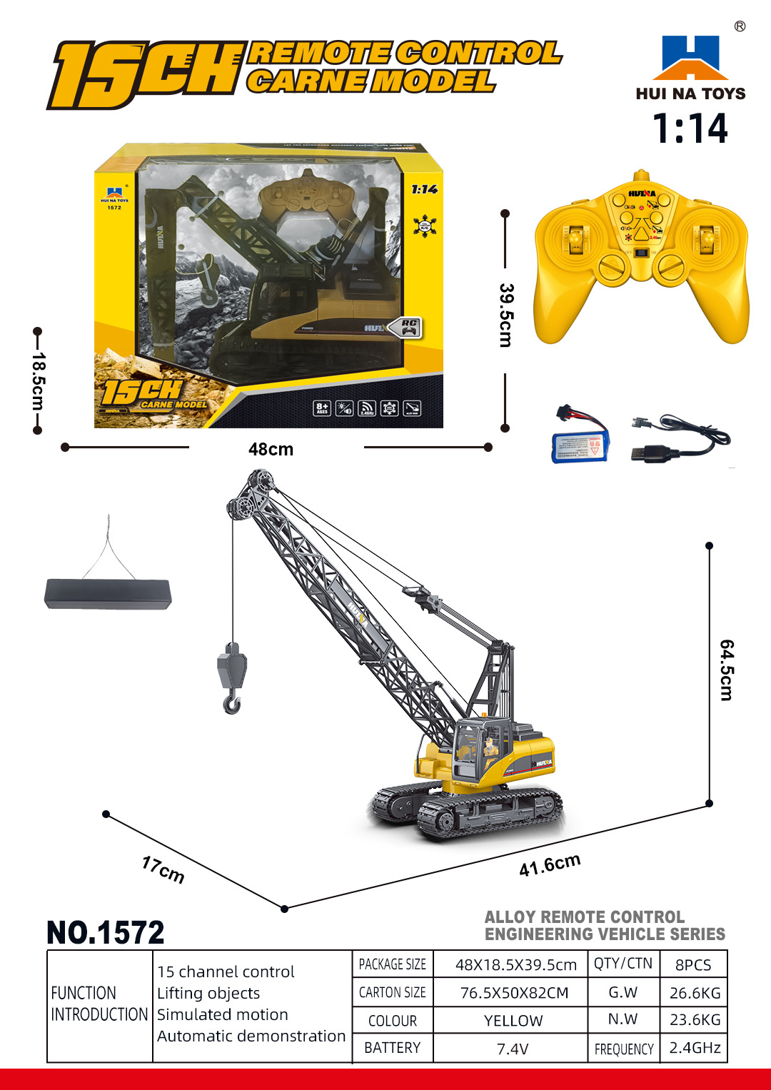 Selección estricta transfronteriza 1: 18 aleación de simulación eléctrica carro plano camión de bomberos camión de ingeniería camión juguetes de control remoto