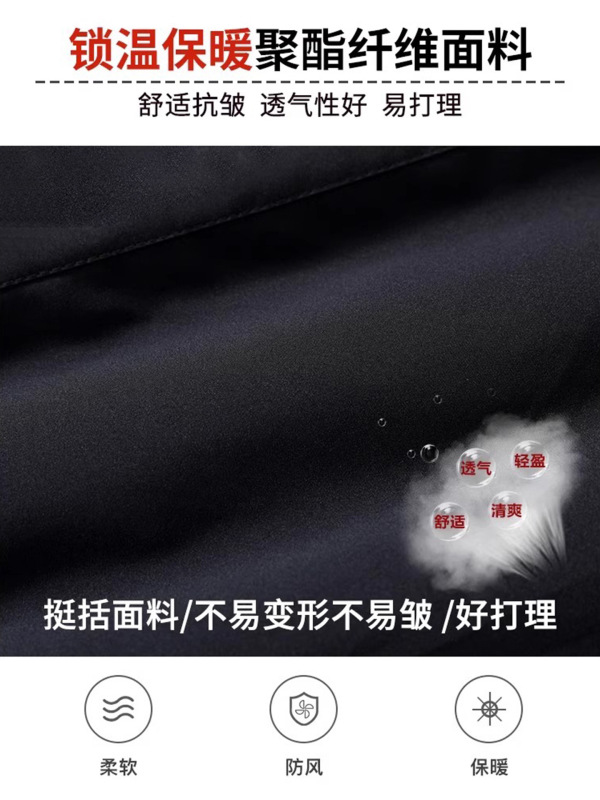 新款加绒加厚保暖男士棉服冬季中老年人棉袄棉衣爸爸装外套2563B|undefined
