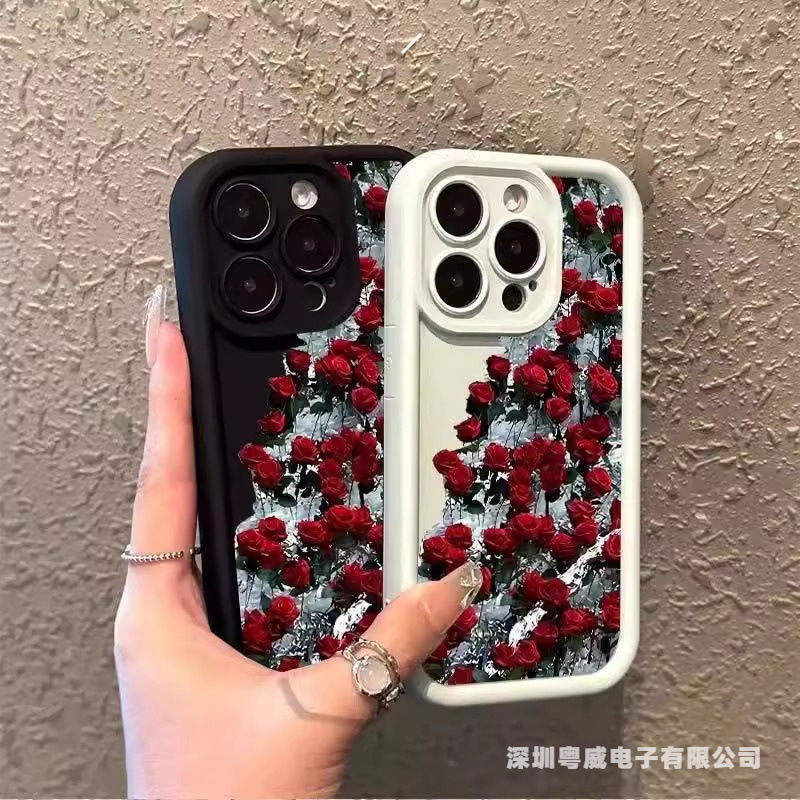 Glacier Rose Is Suitable for Apple 17 Pro Max Phone Case, 16 Plus, Sky Eye Ladder, 15 European and American Style, 14 Fresh Style, 13 Popular Style