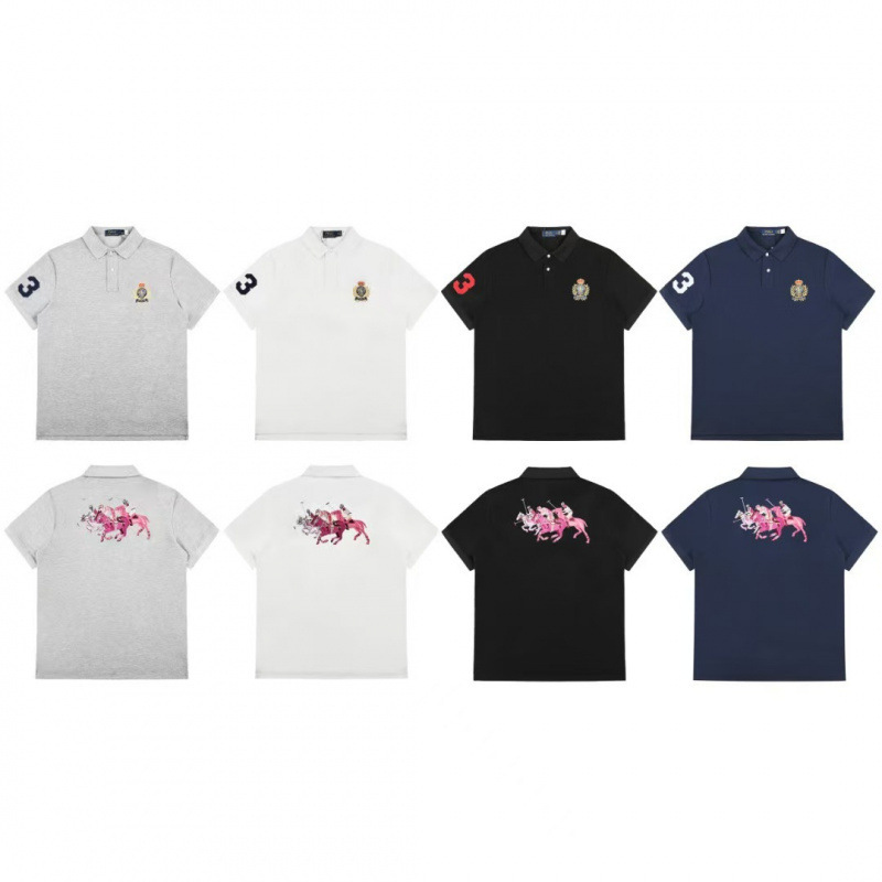 Scan the Qr Code to Get the Rl Ralph Lauren Classic New Heavy-Duty Embroidered Lapel Polo Casual Short-Sleeved T-Shirt for Both Men and Women Scan the Qr Code to Get the Rl Ralph Lauren Classic New Heavy-Duty Embroidered Lapel Polo Casual Short-Sleeved T-Shirt for Both Men and Women