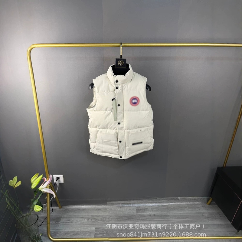 New Cross-Border Style Stand Collar Goose down Vest for Men and Women, Couple's Winter Simple Thickened Warm Fashion Versatile Vest Jacket New Cross-Border Style Stand Collar Goose down Vest for Men and Women, Couple's Winter Simple Thickened Warm Fashion Versatile Vest Jacket