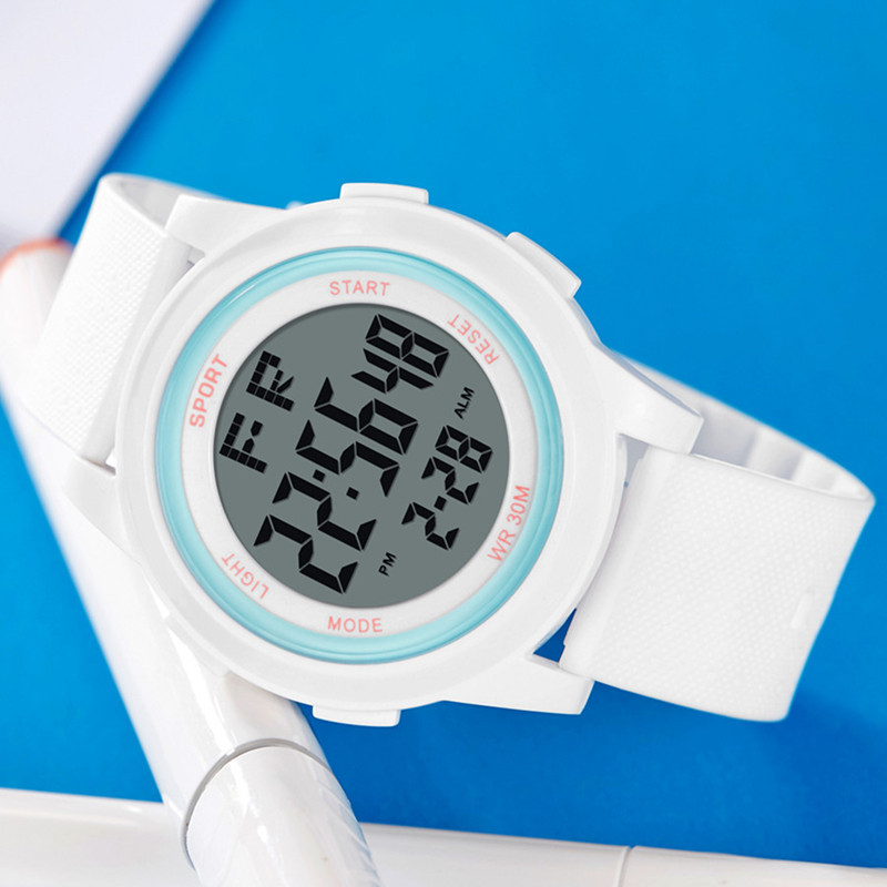 Unicornio LED reloj electrónico chica Junior High School estudiante de primaria simple alarma a prueba de agua ins reloj de alta apariencia