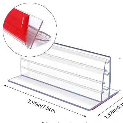 Factory direct supply pvc supermarket shelf label strip soft tooth clip transparent price tag price tag strip paste price strip