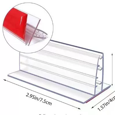 工厂直供 pvc超市货架标签条软齿夹透明价格牌价签条粘贴式标价条