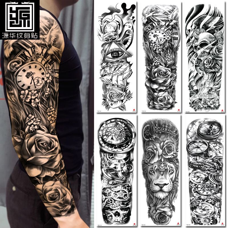 Full arm tattoo stickers manufacturers in stock wholesale waterproof tattoo stickers cross-border supply Tattoo stick