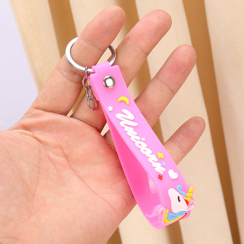 Unicorn Soft Rubber Keychain for Women, Cute and Exquisite Schoolbag Decor, Bag Accessories, Car Key Chain Ring, Wholesale