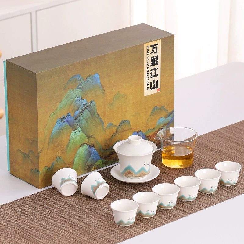 Tea set in gift box, gift box, tea cup, Birthday gift