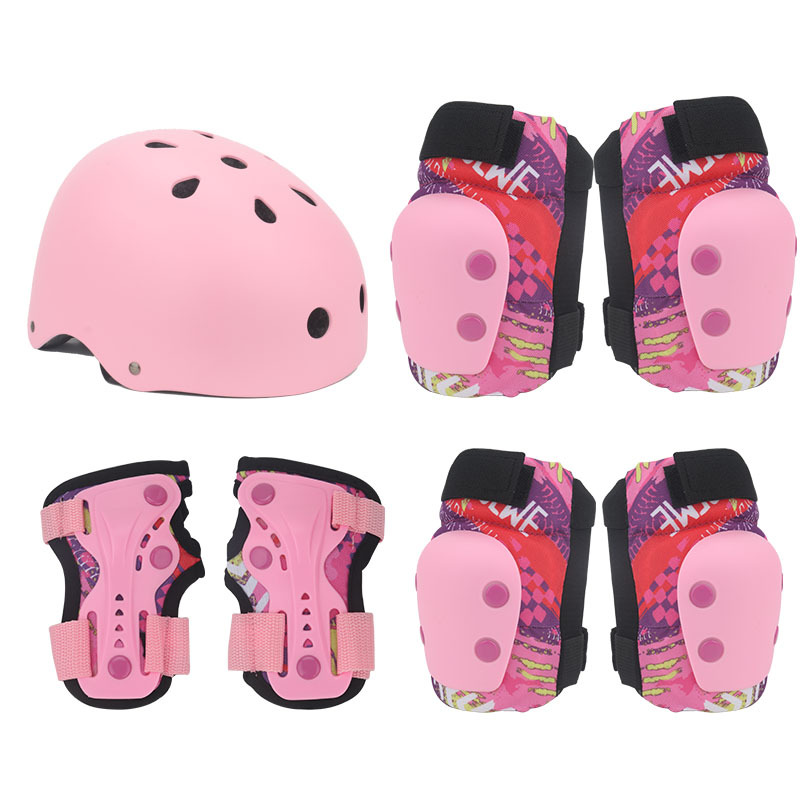 Children's Roller Skating Protective Gear, Helmet, Complete Set of Equipment, Thickened Skateboard, Roller Skates, Bicycle, Professional Protection for Boys and Girls