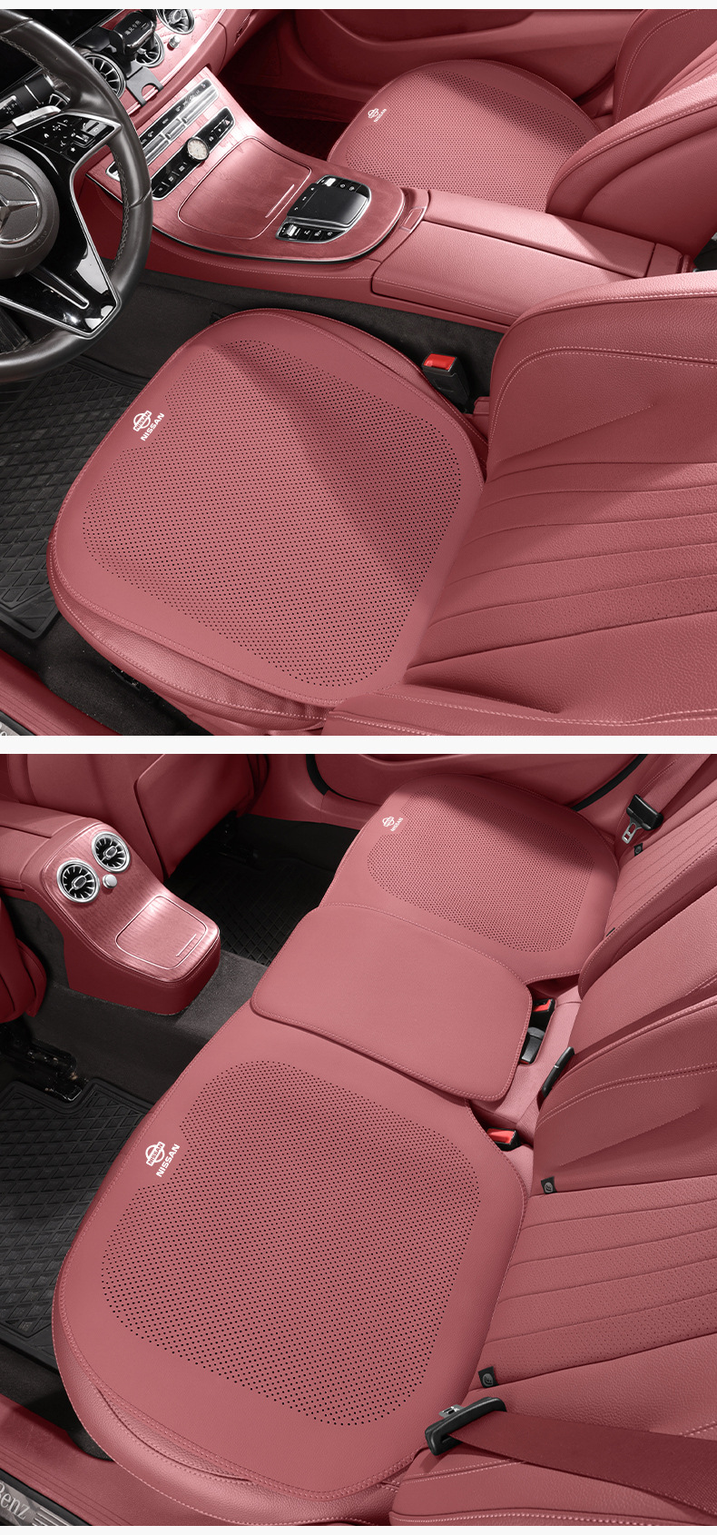 Suitable for Nissan Car Seat Covers Teana Sylphy Tiida N7 X-Trail Almera All-Season Breathable Half-Cover Seat Cushion