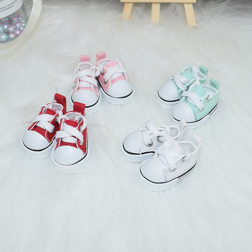 15cm cotton doll shoes 6 points BJD shoes 30cm jointed doll shoes doll dressing accessories 4.5cm canvas shoes