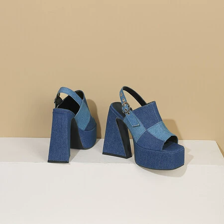 (Cross-border trading), summer denim sandals, plus size