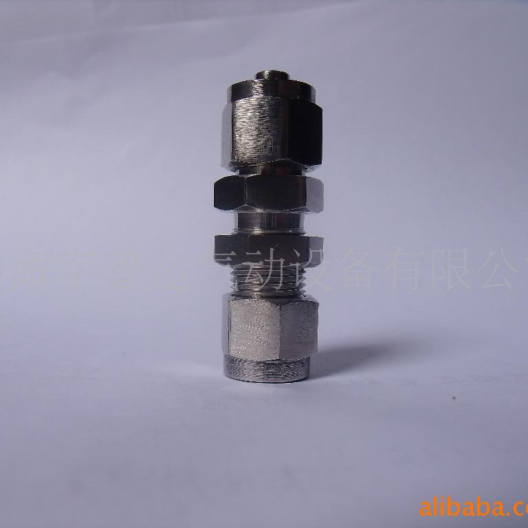 不锈钢直通穿板接头 两头插外径8MM内径5.5MM软管 带M12穿板高压