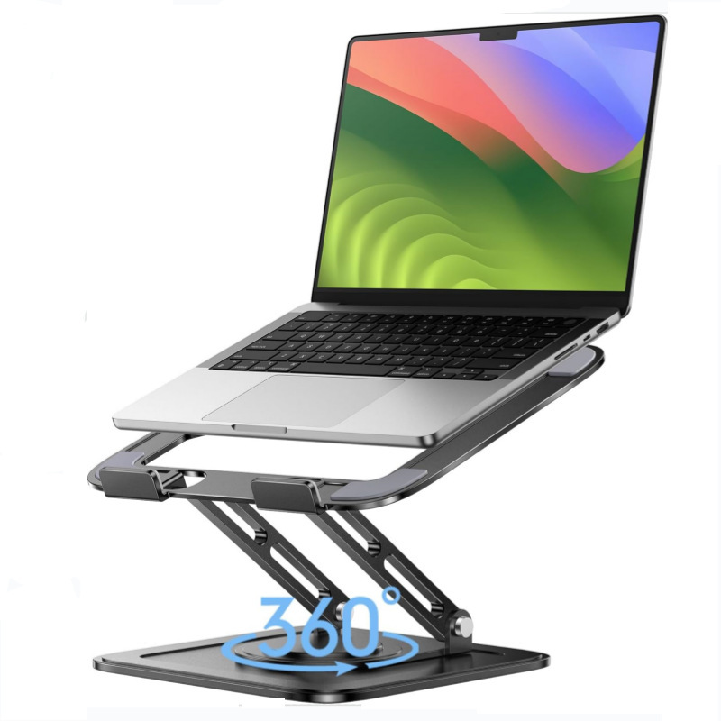 Cross-Border Laptop Stand Desktop Height-Adjustable Bracket 360 ° Rotating and Lifting Gaming Cooling Metal Computer Stand