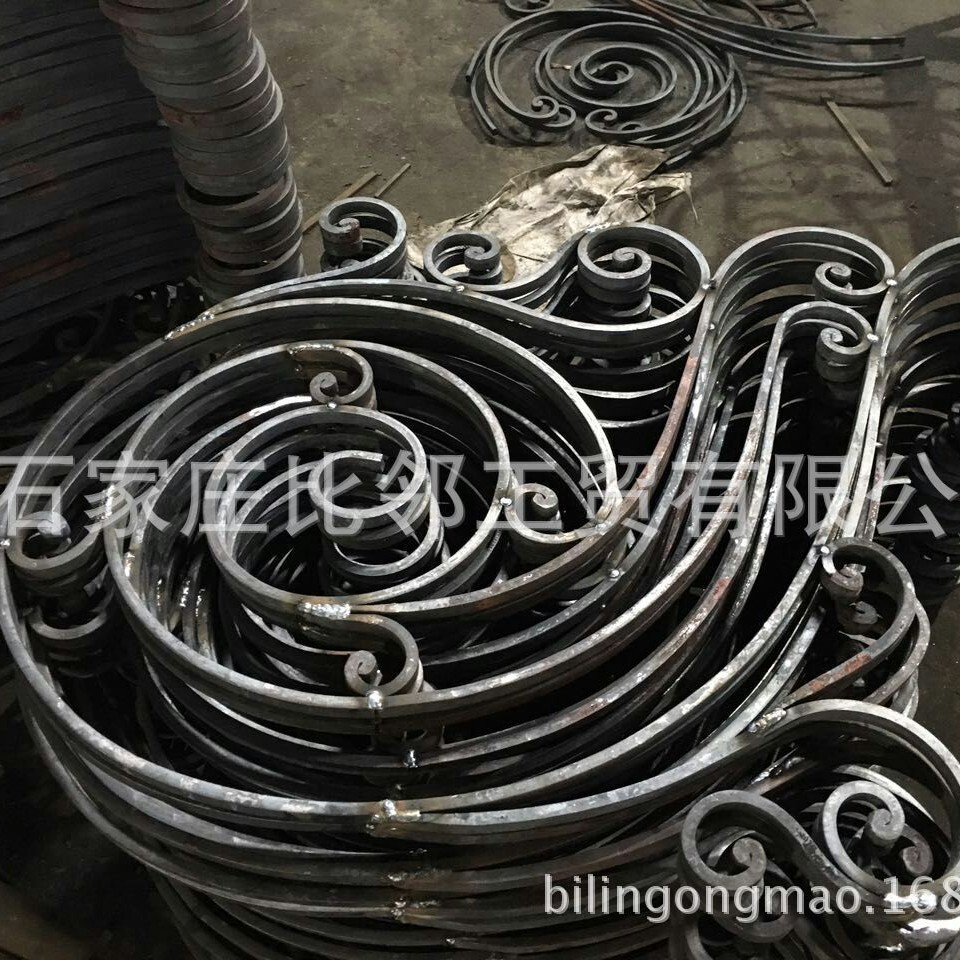 厂家供应 锻造铁艺楼梯花件 弯花组合花件 冲压件 铸铁配件