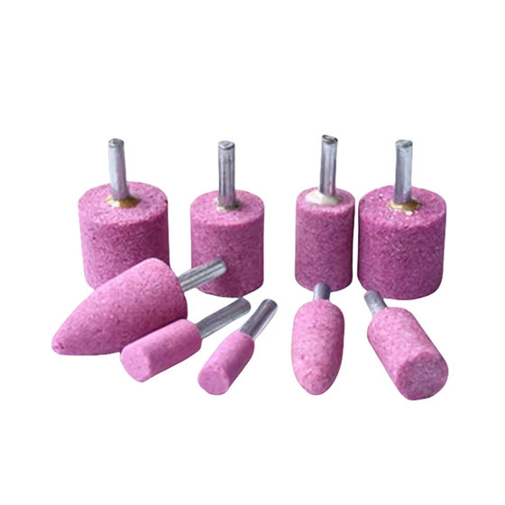 Red corundum grinding head 6mm shank conical grinding wheel grinding head metal grinding electric grinding machine polishing rust manufacturers wholesale