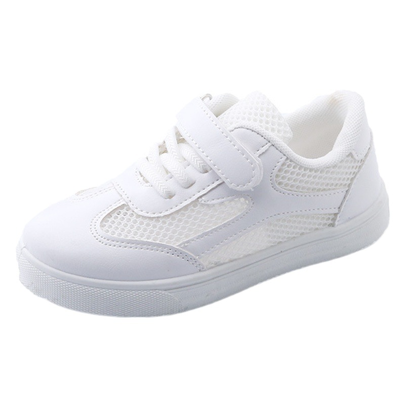 Children's Mesh Shoes 2026 New Spring and Summer Models for Boys and Girls, Mesh White Shoes for Older Kids, Hollow-Out Student Mesh Sneakers Trendy