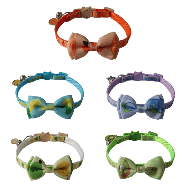 Aminger новый дизайн воротника для домашних животных нейлоновая лента фруктовый кошачий ошейник черничный лимонный ошейник котенка