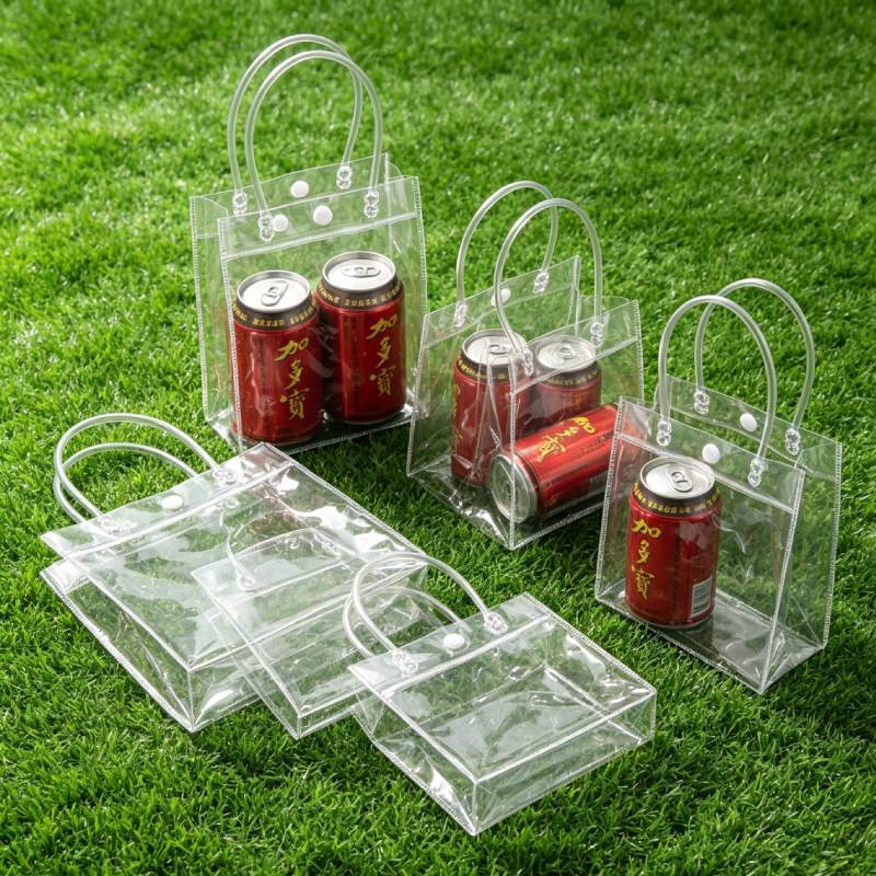 PVC handbag, wedding candy, flowers, souvenir gift bag, printed logo plastic packaging bag, transparent handbag
