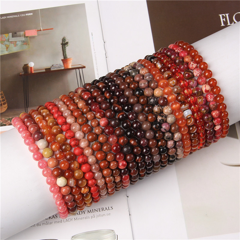 Fashion Marble Agate Beaded Bracelets 1 Piece display picture 1