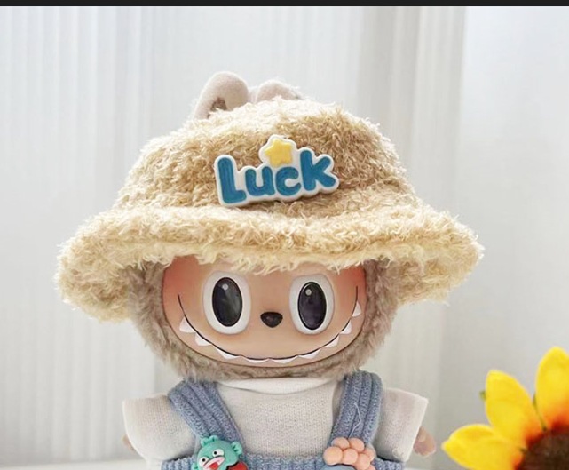 Solo ropa] colgante de 17cm caja ciega ropa de tela de tela de tela de tela de tela de tela de tela de tela de muñeca Labubu mono de tubo dulce mono lindo