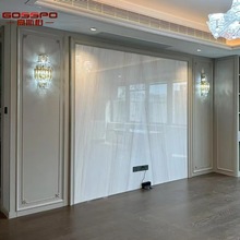 工厂全屋定制法式护墙板烤漆实木雕花墙裙客厅沙发电视背景墙定做