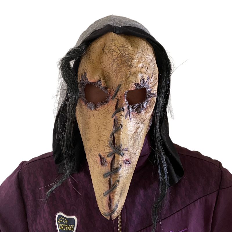 Halloween máscara de cabeza de pájaro sangriento espectáculo de máscaras de terror animal asustador casa embrujada cámara secreta escape guión asesinar props