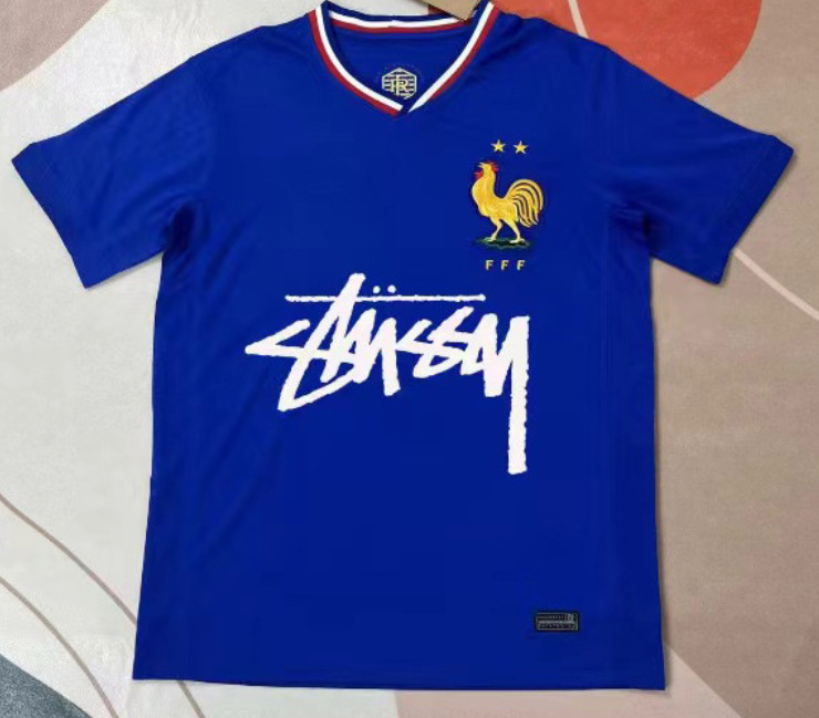 Stussy Jersey Brasil Flamengo Italia Edición conmemorativa Portugal París Francia Uniforme de fútbol