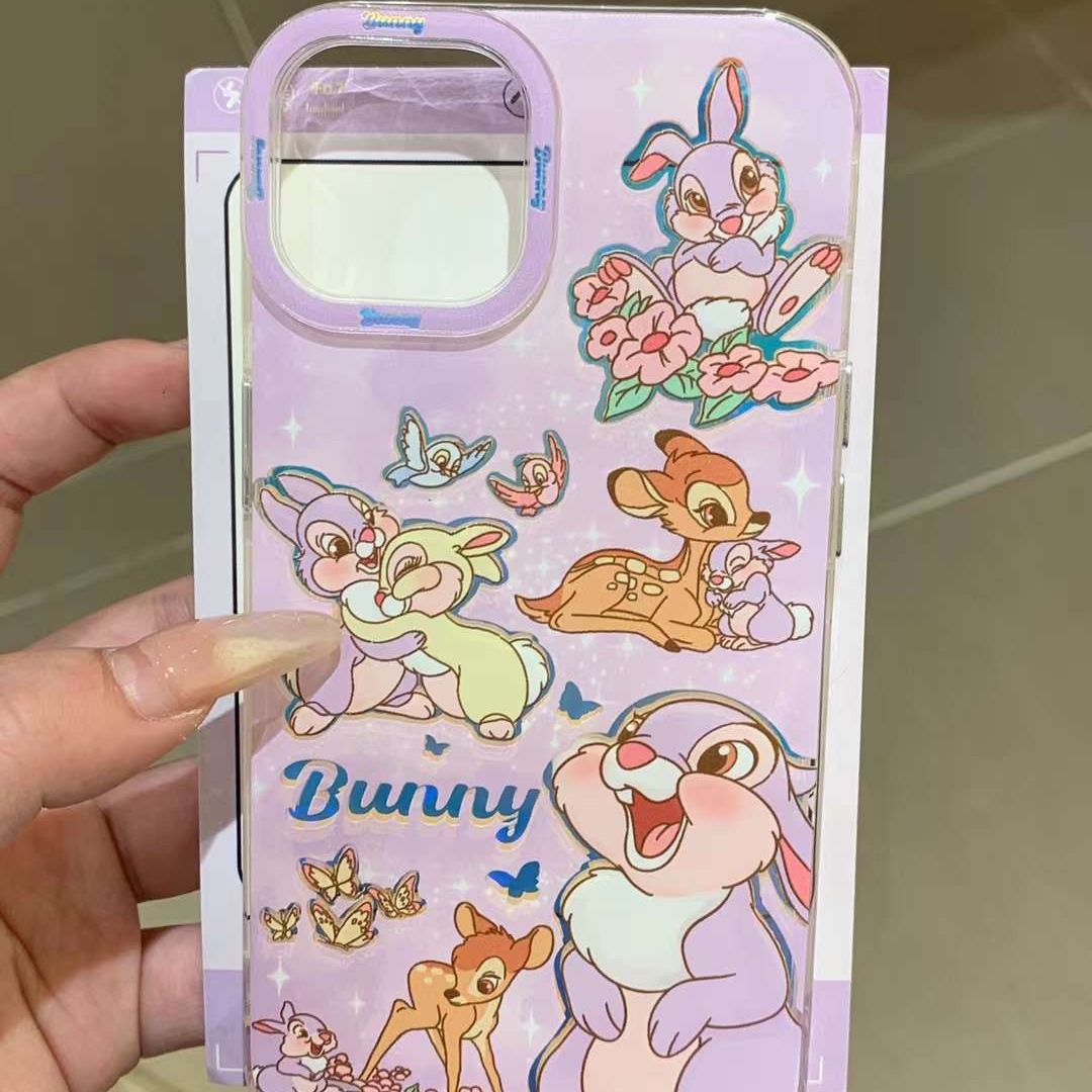 Girls Series ins Cat Rabbit Adecuado para iPhone16ProMax Cadena 15 Funda para teléfono 13 Apple 14Pro