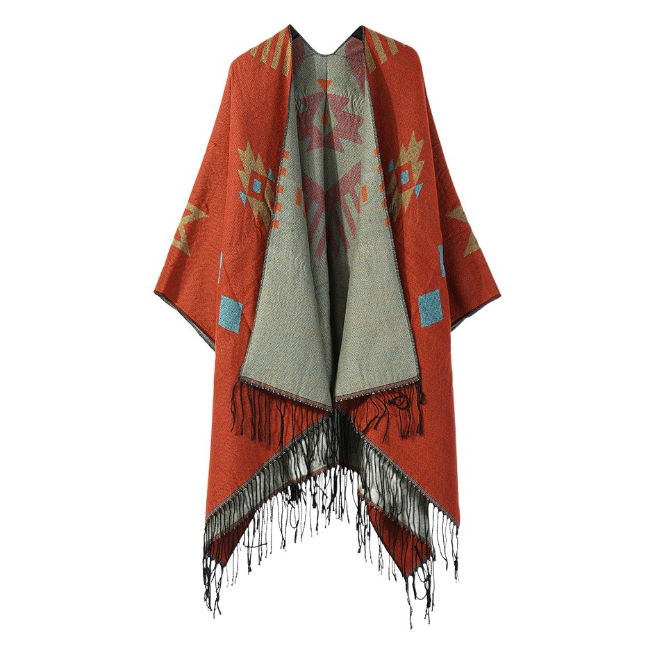 Chal étnico de pastizales de Xinjiang, grande, estilo verano y retro