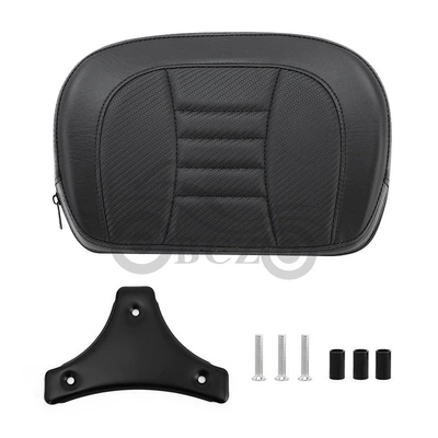 Motorcycle backrest accessories suitable for Harley large gliding modified back cushion 97-18 removable back pillow (Motorcycle cushion) - black-line-black-bracket
