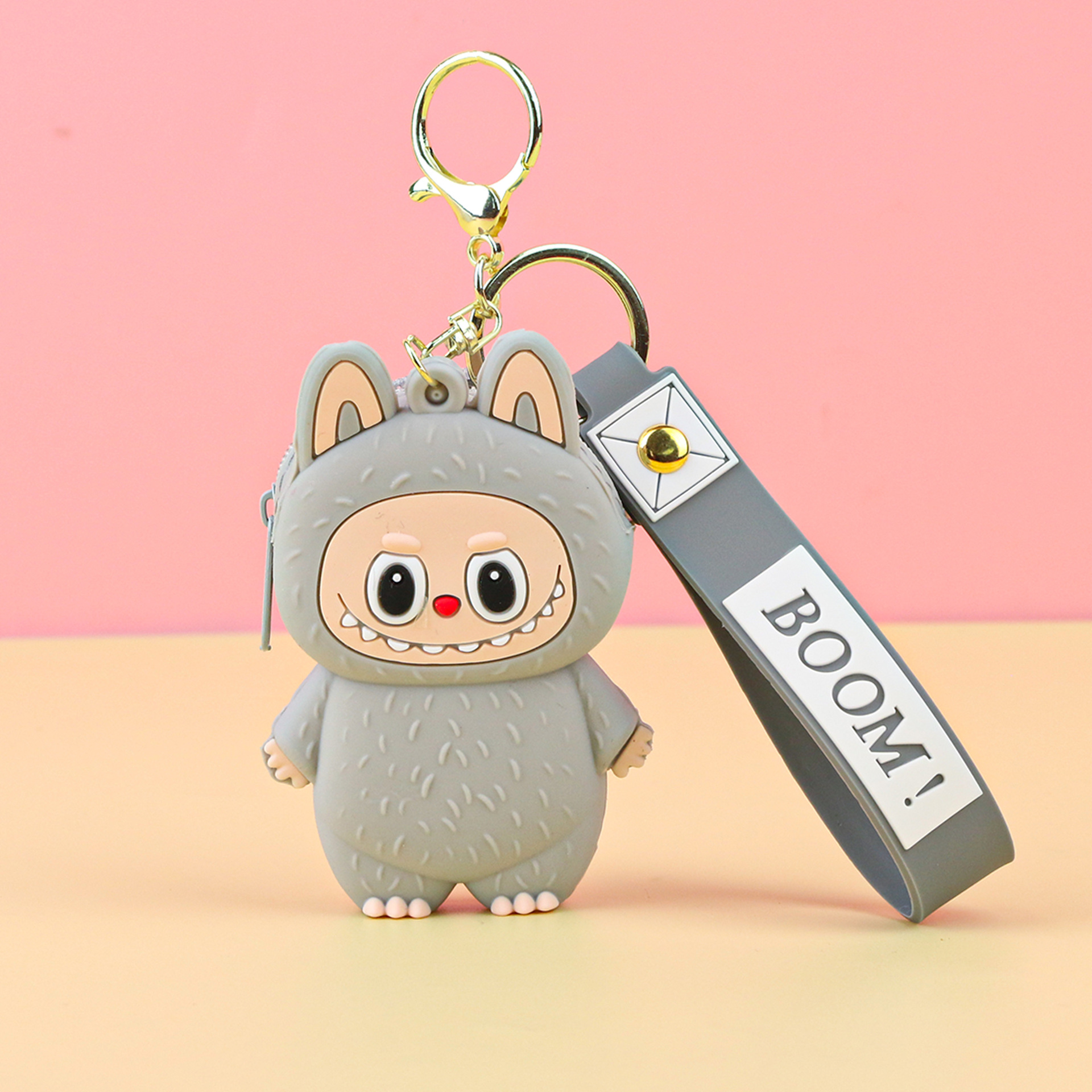 子供用ラブブ小銭入れシリコンプチギフトキーホルダーペンダントカードキャッチャーマシンプチギフトラブブ