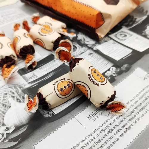 Mashed potato candy Russian imported food candy truffle chocolate candy snacks 500g wedding candy wholesale