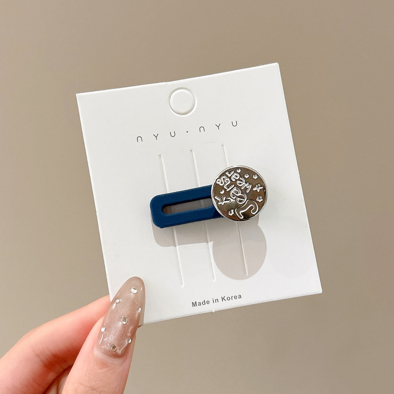 2024 nuevo estilo de lujo ligero de alto nivel Jeans clip de cabello nicho clip de cabello de oro clip de cabello de temperamento frange clip