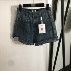 Nanyou ハイエンド婦人服 D*Jia 25 早春の新しいスタイルの老眼カールグラデーションコントラストカラー気質多用途デニムショートパンツ女性用