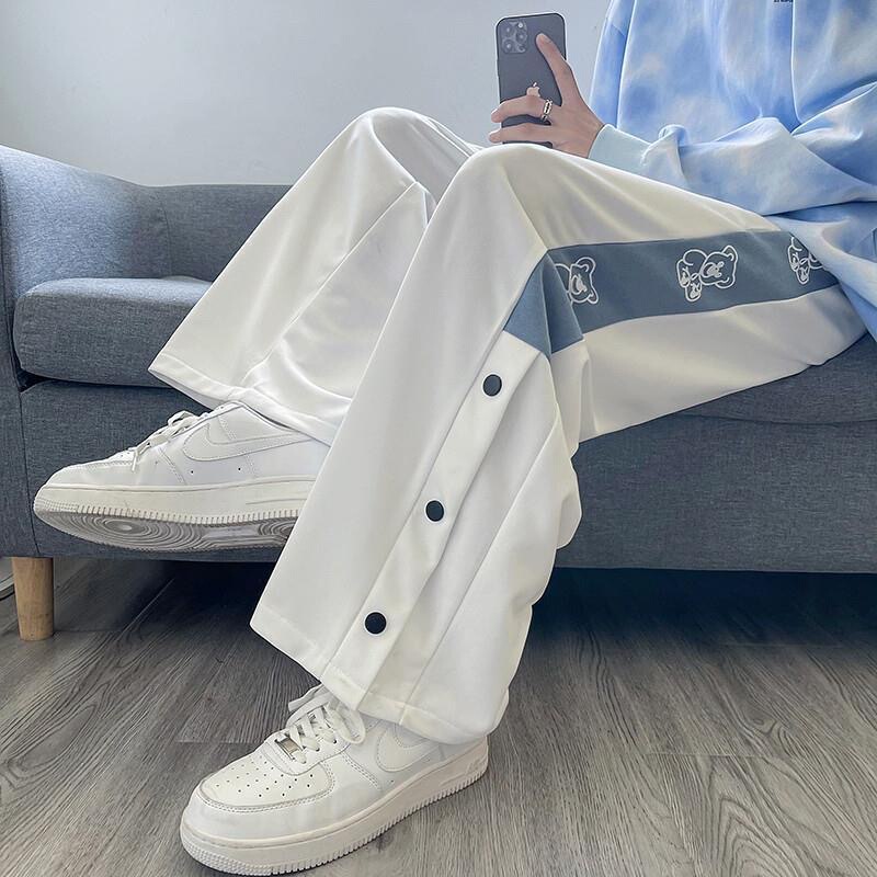 Sports Pants for Girls and Boys, Spring 2026 New Style, Loose Casual Thin Straight-Leg Pants with Buttons, Wide-Leg, for Middle and High School Students Sports Pants for Girls and Boys, Spring 2026 New Style, Loose Casual Thin Straight-Leg Pants with Buttons, Wide-Leg, for Middle and High School Students