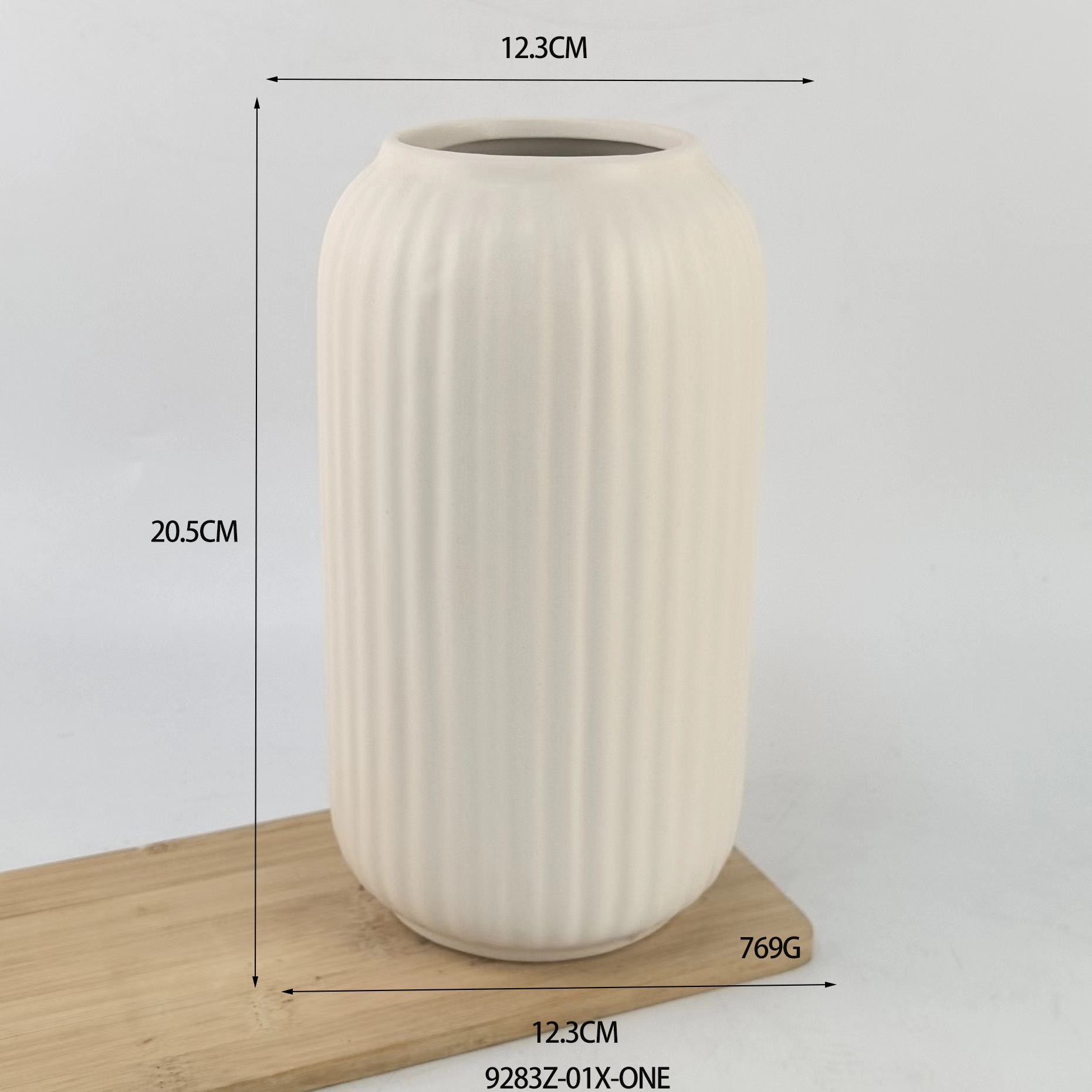 Flor de cerámica moderna simple adornos de rayas blancas flor de sala de estar flor seca flor de decoración para el hogar blando nórdico