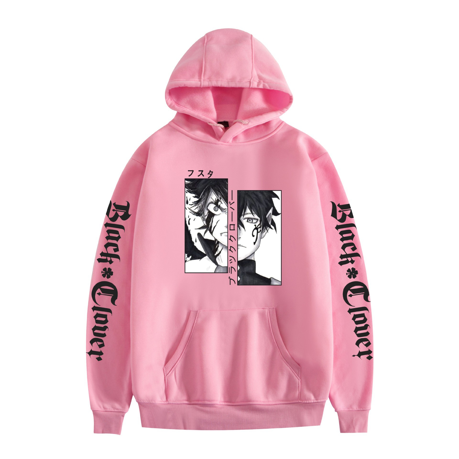 Comercio exterior black clover negro trébol de cuatro hojas periférico con capucha de terciopelo sudadera con estampado transfronterizo hoodie