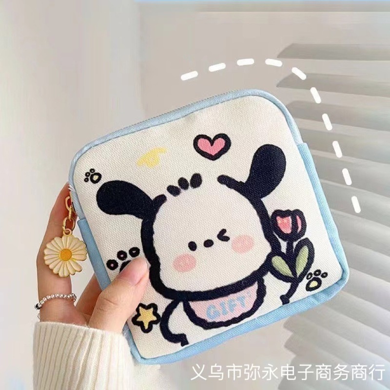 卫生巾收纳包姨妈巾大容量收纳包月事包学生便携随身可爱少女帆布|undefined